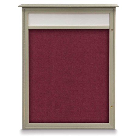 United Visual Products Double Door Enclosed Indoor Letterboard UV1142H-BLACK-HUNGRN